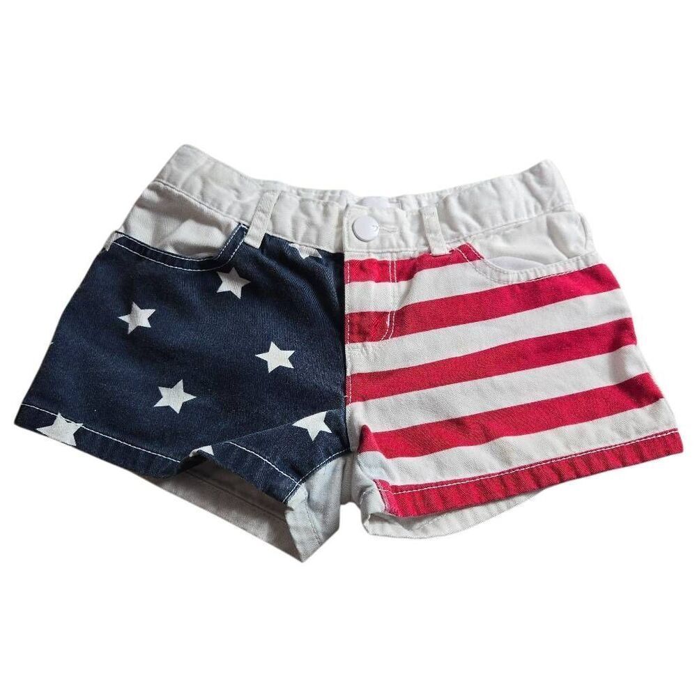 Children's Place patriotic shorts 6 adjustable